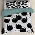 thumbnail image 1 of Cats Cute Funda Nórdica Queen 90 x 90 en Ultra Suave Microfibra Lavada Comforter, 1 of 8