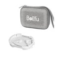 thumbnail image 1 of Bolsa de almacenamiento Belifu con soporte para almohadillas envolventes, estuche rígido de viaje para unidad TENS, organizador de electrodos y cables, bolsa portátil con cremallera, película y malla., 1 of 5