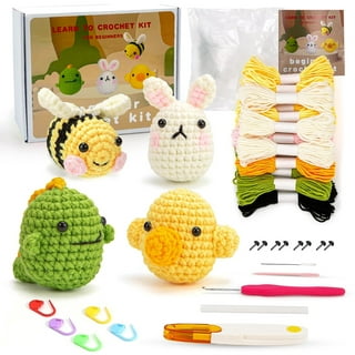 Mewaii Crochet Kit for Beginners, Complete DIY Kit with Pre-Started Yarn,  Step-by-Step Videos (Strawberry Cow)