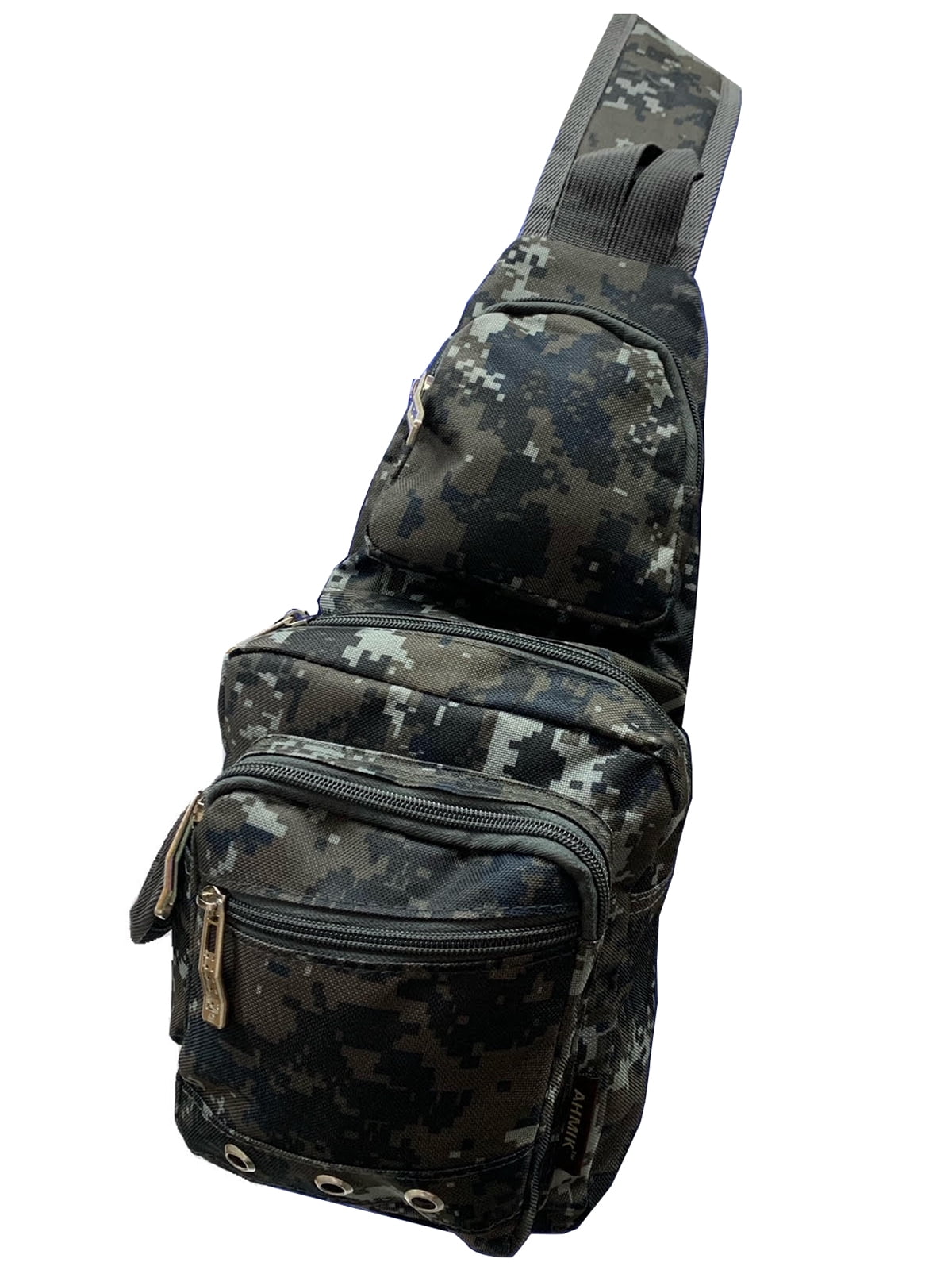 Gravity Trading Front Zipper Crossbody Adjustable Sling Bag - City Camo