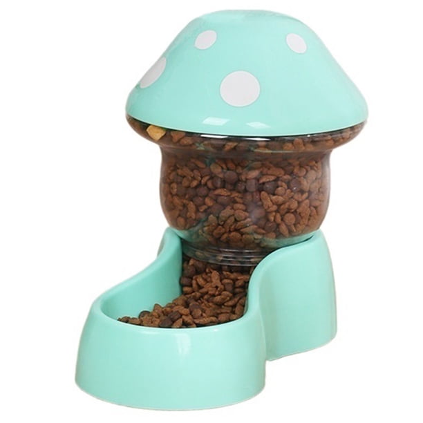 Dispensador de agua y comida for gatos 2 en 1, alimentador automático con forma de seta for mascotas pequeñas y medianas
