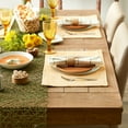 thumbnail image 2 of Honey Gold And Off-White Tonal Recycled Cotton Slubby Rib Placemat (Set of 6), 2 of 3