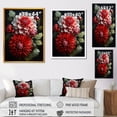 thumbnail image 4 of Designart "Dahlia Bouquet Harmony in Red & Green I" Floral Canvas Wall Art - Traditional Red Dahlia Entryway Wall Art Print, 4 of 6