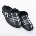 thumbnail image 3 of HG Mens Memory Foam Indoor and Outdoor Slippers- Berry Mule (13M) Black White, 3 of 4