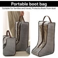 thumbnail image 6 of Jimin 2pcs Boot Bag Shoe Bag Boot Storage Riding Boot Bag Shoe Bag Travel Portable Boot Bag Dustproof Suitable for Home and Travel with Carry Handles at the Top, Bronze, Shoe Storage Bag, 6 of 6
