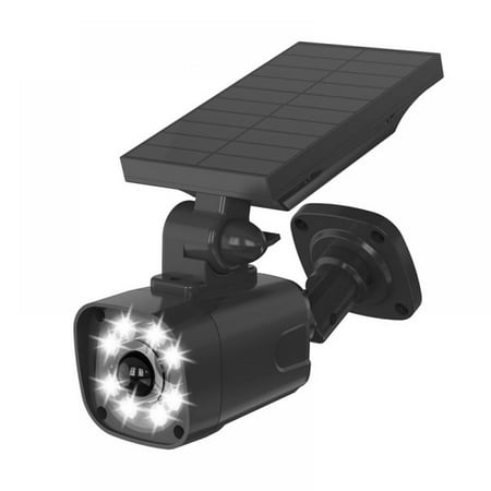 

Wireless LED Solar Motion Sensor Lights Outdoor Motion Sensor Lights Outdoor Spotlights 360° Fake Camera Illumination for Yard Patio Garage Entryway Front Door