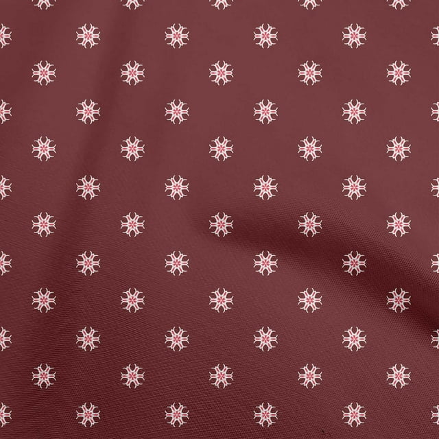 oneOone Cotton Cambric Maroon Fabric Asian Block Print Sewing Craft Projects Fabric Prints By Yard 56 Inch Wide