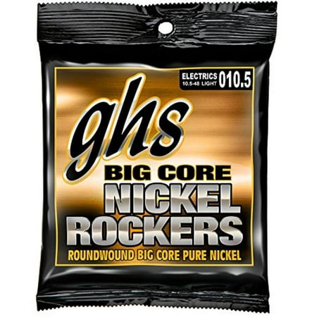 GHS Strings BCL Big Core Nickel Rockers, Pure Nickel Electric Guitar Strings, Light (.010
