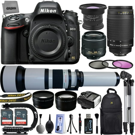 Nikon Slr Gps Nikon D610 24.3MP 1080P FX DSLR Camera w/ 3.2