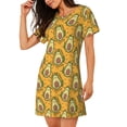 thumbnail image 2 of Goofa Avocado Dog Print Women’s Cotton Nightdress – Short-Sleeved Sleep Dress, Casual Loose-Fit Lounge Wear, Comfortable and Stylish Sleepwear for Women, 2 of 6