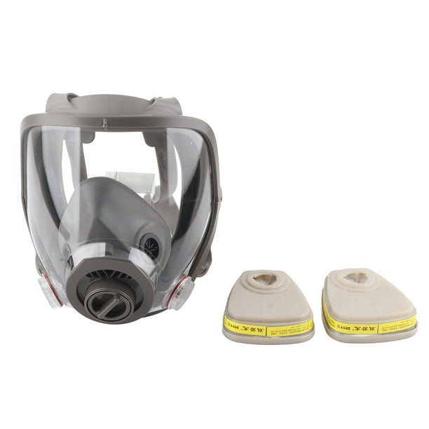 Respirador de gas facial completo 6800, a prueba de polvo, de gel de sílice, con alta cobertura para pintura, aerosol, formaldehído químico (cartucho respirador n.° 7)