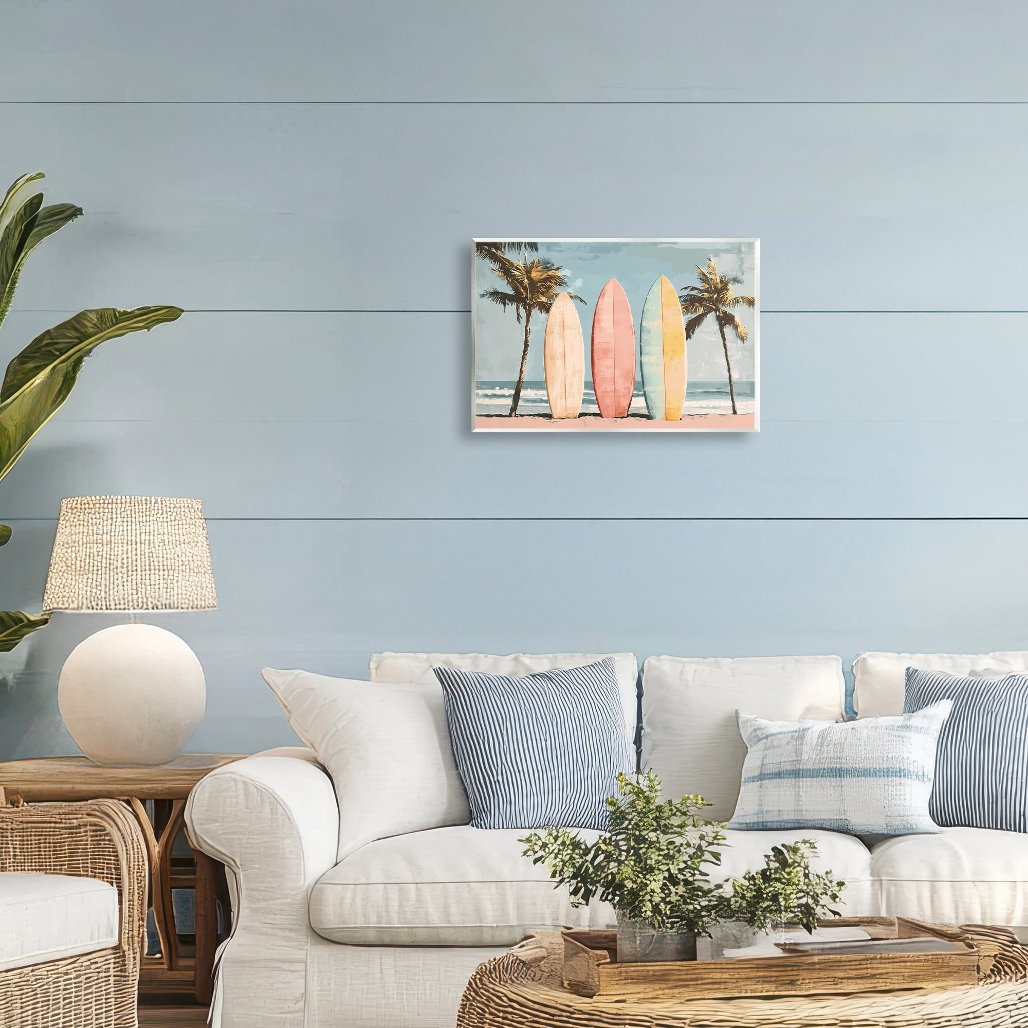 Stupell Industries Paradise Surfboard Trio Wall Plaque Art, design by Petal Prints Design
