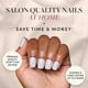 thumbnail image 2 of Press On Nails, glamnetic, lila, gris, opaco, corto, ovalado, 2 of 6