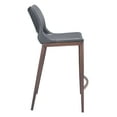 thumbnail image 3 of Ace Counter Stool Dark Gray & Walnut Counter Stool, Modern Style, Plush and durable faux leather fabric, Plywood, Indoor Bar, 3 of 5