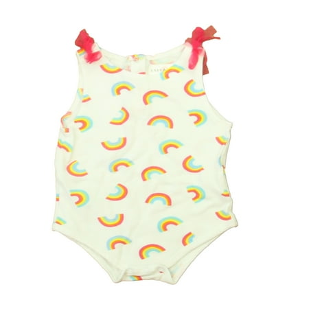 

Pre-owned Andy & Evan Girls White Rainbows Onesie size: 12-18 Months