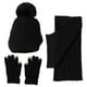 thumbnail image 1 of Gorro de invierno Salvador Bufanda Guantes Gorro calentador de cuello Negro, 1 of 6