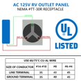 thumbnail image 2 of Caja de toma de corriente para vehículos recreativos BEBOBLY, 30 amperios, 125 V, NEMA TT-30R, con certificación UL, 2 of 6