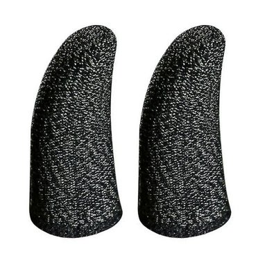 Hibalala (Black) 2X Gaming Finger Sleeve Mobile Screen Game Controller Sweatproof Pubg Cod