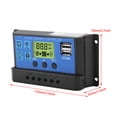 thumbnail image 1 of Controlador De Carga Solar, 10/20/30A PWM 12V 24V Regulador Del Controlador De Carga Del Panel Solar Con Puerto USB Dual PWM Parámetro Automático Pantalla LCD Ajustable, 1 of 7