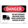 thumbnail image 1 of SignMission OS-DS-A-1218-L-1863 12 x 18 Po Signe de Danger OSHA - Ne Pas Utiliser la Machine, 1 of 1