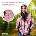 thumbnail image 5 of TrailCrest Women’s Full Zip Up Hoodie Sweatshirt Casual Fashion Sweater Hooded Jacket, 2X, Pink Camo, 5 of 7