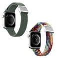 thumbnail image 1 of Correa de reloj compatible con Apple Watch, hebilla ajustable, correa trenzada elástica para 38/40/41 mm, 2 unidades, 1 of 5