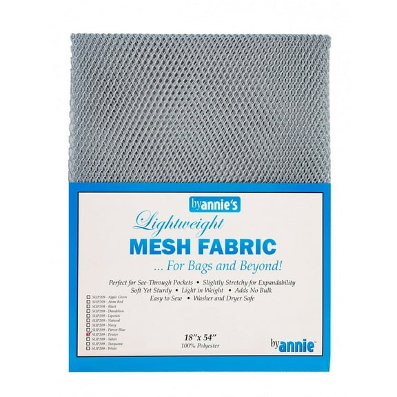 By Annie Mesh Fabric Lightweight 18x54 Pewter