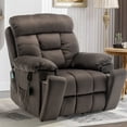 thumbnail image 2 of SYNGAR Large Power Lift Recliner Chair with Massage and Heat for Elderly, Overstuffed Wide Recliners Electric with Remote Control and Hidden Holders, Side Pockets, Dark Brown, 2 of 13