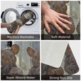 Bathroom Rugs Mat, Steampunk Space Mice Warriors Washable Non Slip Bath