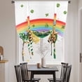 thumbnail image 3 of St Patrick's Day Tie Up Curtains 45 Inches Long, Kitchen Window Curtains Over Sink, Green Shamrock Gnomes Love Star Rainbow Spring Small Window Curtains Balloon Curtains Valances for Bedroom 34"x45", 3 of 8