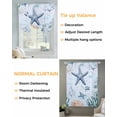 thumbnail image 3 of Coastal Starfish Tie Up Curtains for Window, Thermal Insulated Balloon Shade Adjustable Rod Pocket Curtains Valance Panels for Kitchen Bathroom Cafe 42 x 54 Summer Ocean Coral, 3 of 6