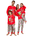 thumbnail image 2 of Pijamas familiares a juego de Navidad 2025 VERDES con estampado de letras Happy Holiday para adultos, niños y bebés Conjunto familiar a juego Pijamas familiares navideños, 2 of 4