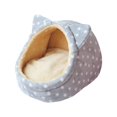 thumbnail image 2 of Nido para gatos semicerrado, cama para gatos, cueva con cojín lavable extraíble, caseta acogedora para gatitos, , tienda de campaña para gatos y Estrellas Grises Pequeñas Yinane Camas para gatos, 2 of 8