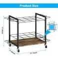 thumbnail image 2 of Blueprint Storage Rack Cart,18 Slots Blueprint Holder with Wheels,Used for Wrapping Paper Storage,Gift Wrapping Organizer Storage,Organizing Posters, Architectural Plans and Artwork Stably(Brown), 2 of 6