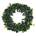 thumbnail image 5 of Green Artificial Eucalyptus Wreath for Decor Indoor Outdoor Use with UV Protection Plastic Material, 5 of 8