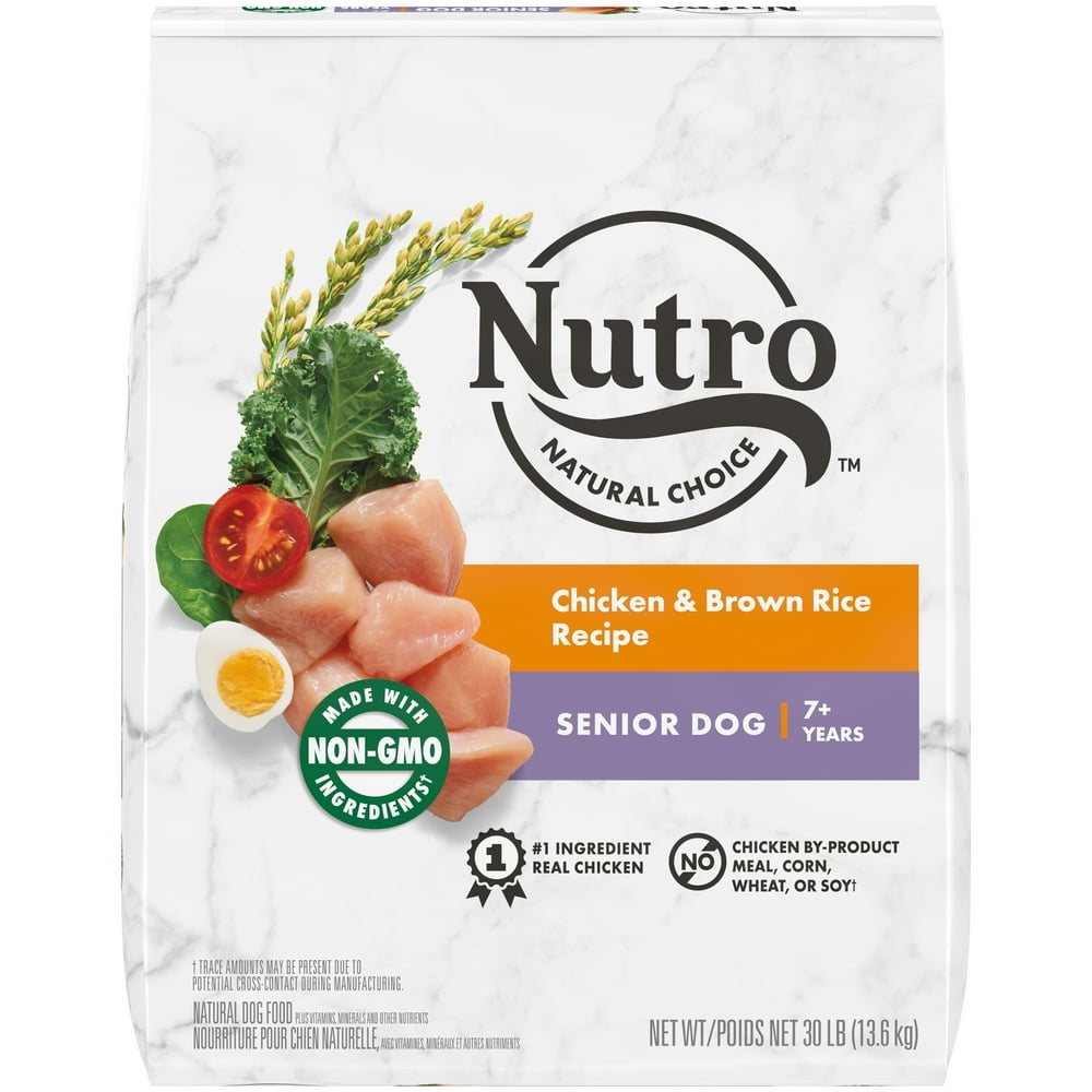 NUTRO NATURAL CHOICE Senior Dry Dog Food, Chicken & Brown Rice Recipe