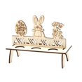 thumbnail image 1 of Style 5 Decoración de Pascua para el hogar, soporte de madera para huevos de Pascua, estantes de exhibición, artesanía artesanal, adornos hechos a mano, regalo para niños, 1 of 5
