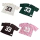 thumbnail image 2 of Camiseta Y2K de malla de secado rápido con número 33, ropa deportiva de fútbol, ropa de calle, camiseta de gran tamaño para hombres y mujeres, ropa de entrenamiento universitario, 2 of 4