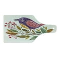 thumbnail image 2 of Leaf Cutting Board, Watercolor Styled Effect a Bird Sitting on Branch Leaves Print, Decorative Tempered Glass Cutting and Serving Board, Wine Bottle Shape, Purple Fern Green, by Ambesonne, 2 of 5