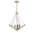 thumbnail image 1 of 5 Light Chandelier, Vintage Bronze Finish with Acrylic Arms, 1 of 1