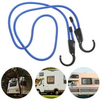 KALLORY Short Bungee Cords Secure Mounting Elastic Rope Blue 1Pack