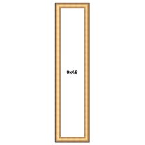 9x48 Frame Gold Plein Aire Solid Wood Picture Frame Width 2 Inches | Interior Frame Depth 0.5