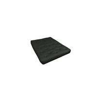 Futon Mattress - 60x80" Black Foam & Cotton - Medium Firm Comfort