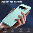 thumbnail image 6 of for Google Pixel 8a Case, [Dual Layer Shockproof] Rugged Pixel 8a Case with [Tempered Glass Screen Protector][10FT  Grade][Heavy Duty Protection] Google Pixel 8a Phone Case (Green), 6 of 11