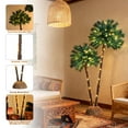 thumbnail image 2 of Artificial Pine Tree with Lights, 5FT+6FT Double-Trunk Christmas Tree for Home Office Patio Decor, 2 of 7