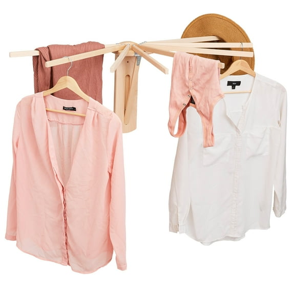 Wall Mounted Clothes Drying Rack - Heavy Duty (Made in USA) - Small by Pennsylvania Woodworks