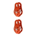 thumbnail image 3 of Greeniant Polea de escalada en roca, poleas de montañismo para cordones de 8-12mm, equipo de rapel, accesorio de trabajo aéreo, equipo de transporte al Naranja 2piezas Greeniant CBP183328, 3 of 6
