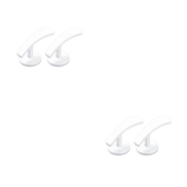 Bearachild 2 uds gancho de Metal montado práctico Retro ganchos autoadhesivos para cortina colgador de pared soporte de cortina baño blanco Blanco 2piezas