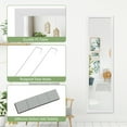 Gymax Full Length Over The Door Mirror Hanging Hooks Wall Mount