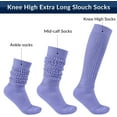 thumbnail image 4 of 1Pair Slouch Socks Women Knit Knee High Boot Long Sock Cotton Tube Scrunch Sock for Women, 4 of 7